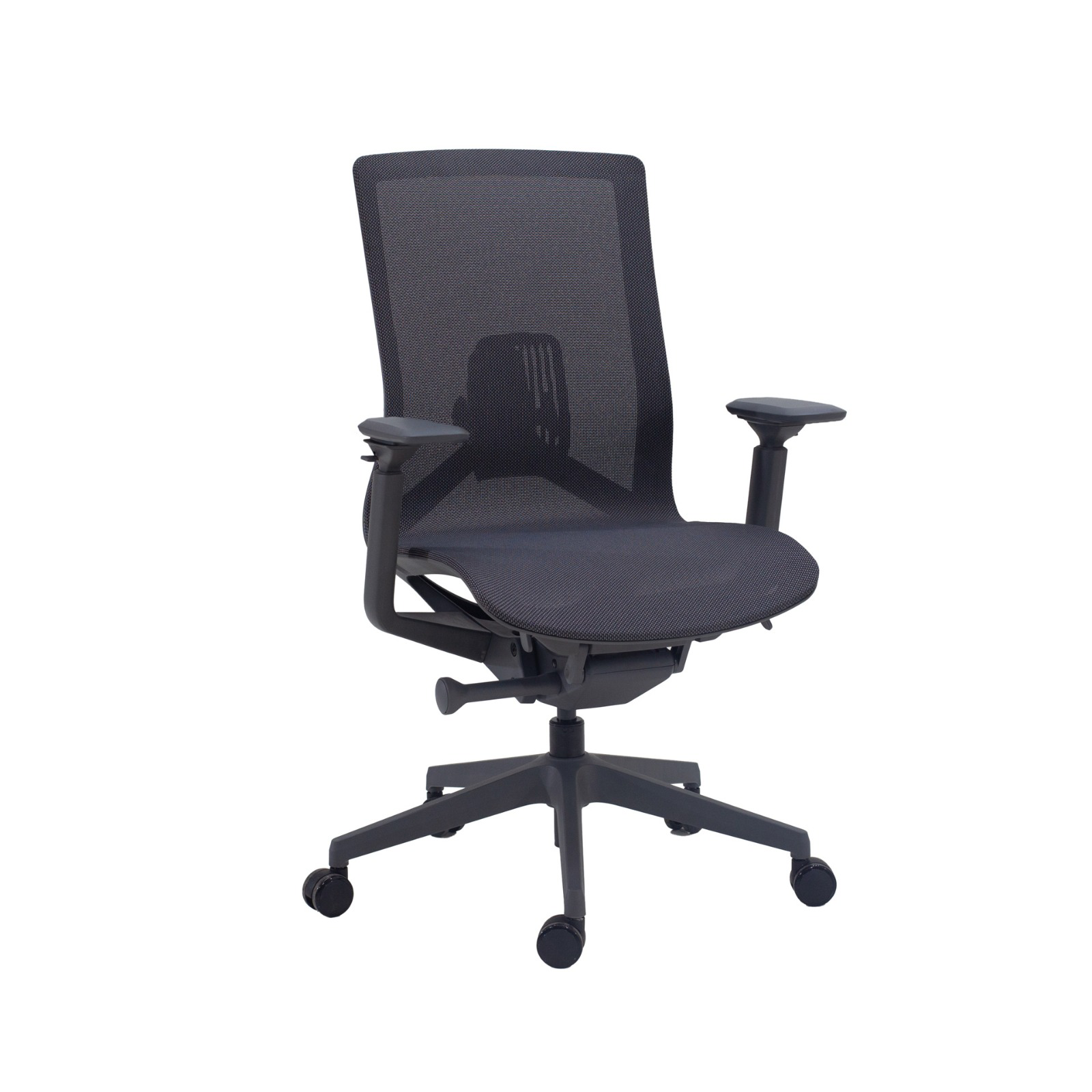 GCSDIR1621OX Silla ejecutiva en malla y tela en color negro - Image 1