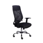 Silla ejecutiva en malla y tela con respaldo alto