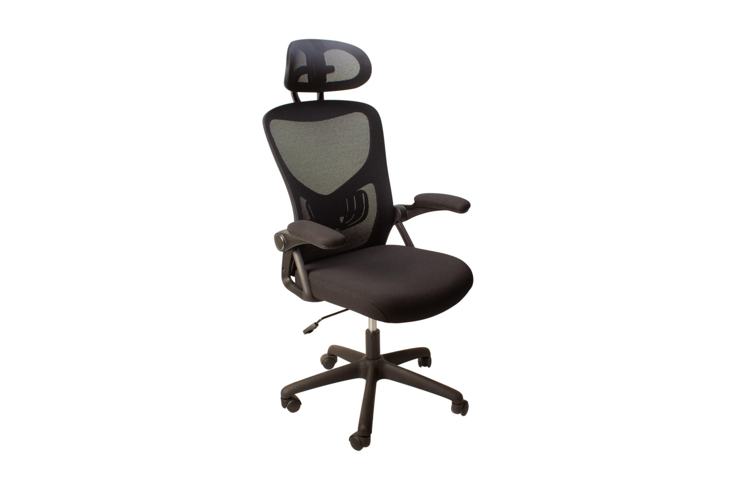 GCSOPE260 Silla operativa en malla negra con estructura negra. - Image 1