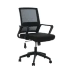 Silla Ejecutiva en malla negra con estructura negra