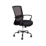 Silla Ejecutiva en malla negra con estructura negra