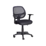 Silla Ejecutiva en malla negra con estructura negra