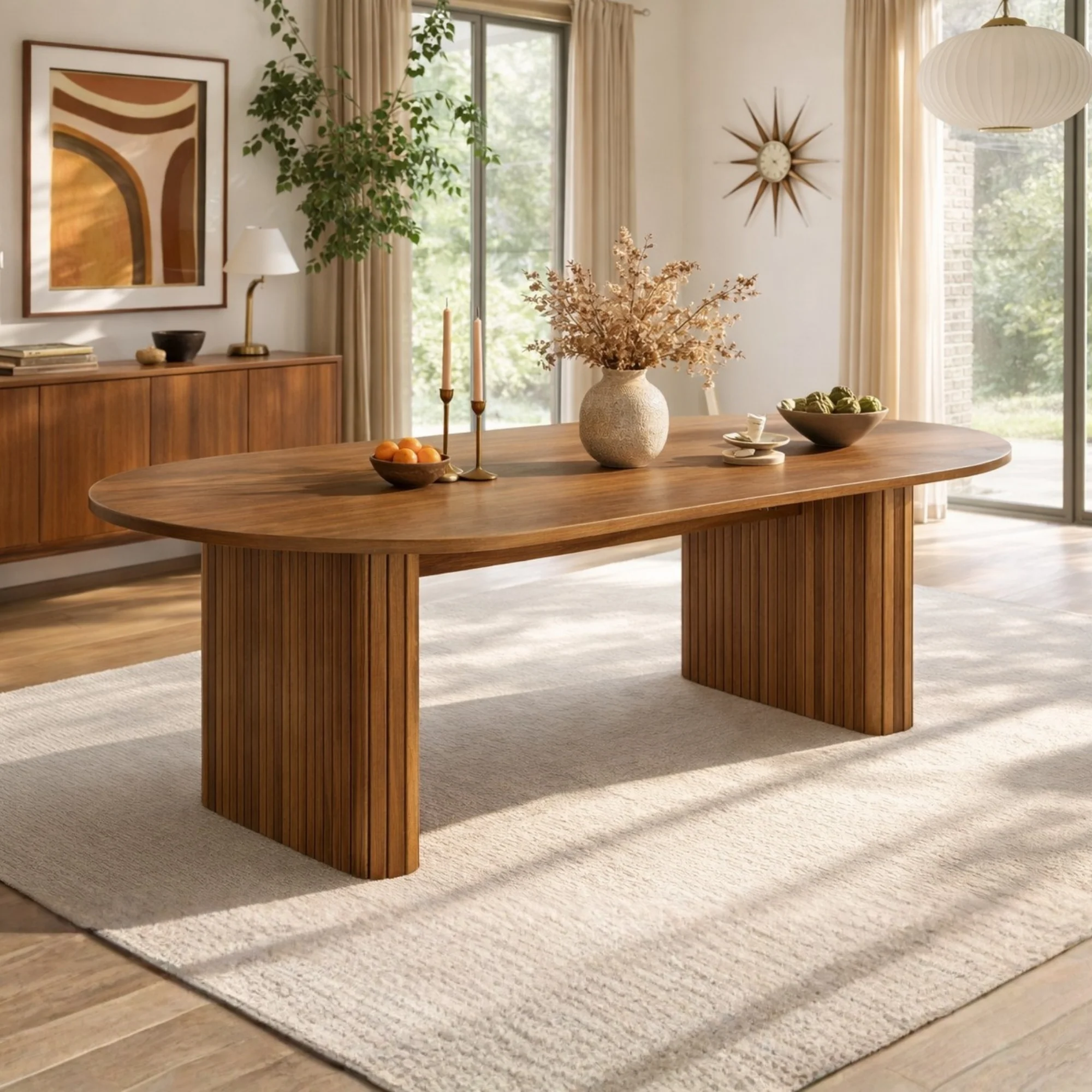 MESA_DE_COMEDOR_SABAH_180_NOGAL_LIFESTYLE MESA DE COMEDOR 180X90 SABAH 23107 - Image 1