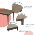 Mesa de Comedor Rectangular Madeira Chapa 150 - Image 3