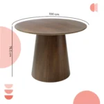 Mesa comedor 100cm Padar Chapa 1371 - Image 6