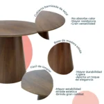 Mesa comedor 100cm Padar Chapa 1371 - Image 5