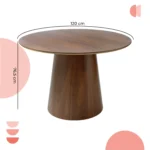 Mesa comedor 120cm Padar Chapa 1371 - Image 8