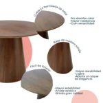 Mesa comedor 120cm Padar Chapa 1371 - Image 7