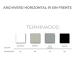 Archivero Horizontal 91 sin Frente - Image 6