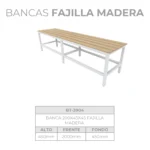 Bancas Fajilla Madera - Image 2