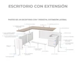Escritorio Metálico con Extensión Lateral - Image 6